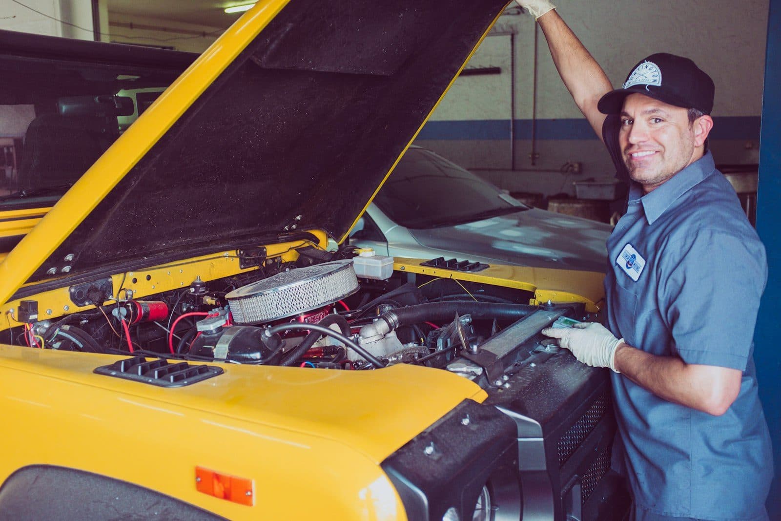 A vehicle repair workshop